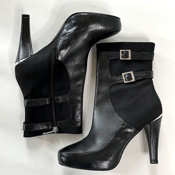 Armani Jeans Shoes - Armani Jeans Black Heeled Boots